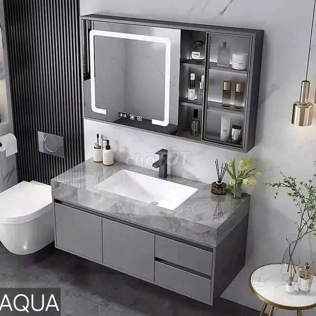 Tủ lavabo Nhựa đặc Đá 80-120cm Gương LED. Mua bán Thiết bị vệ sinh, nhà tắm tại Quận Bình Tân Tp Hồ Chí Minh được đăng bởi NiNa SHOP hình 1