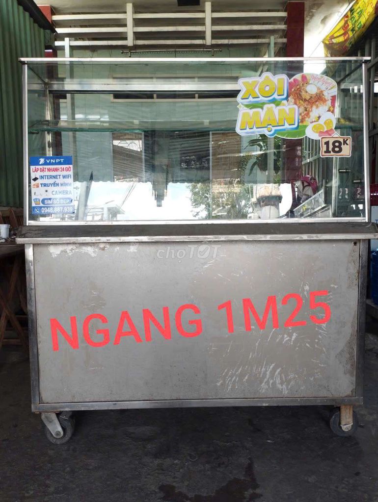 Xe bán hàng Inox 1m25 Bạc bếp chiên. Mua bán Đồ chuyên dụng, Giống nuôi trồng tại Thành phố Tân An Long An được đăng bởi QUẦN ÁO TÚI XÁCH  hình 1