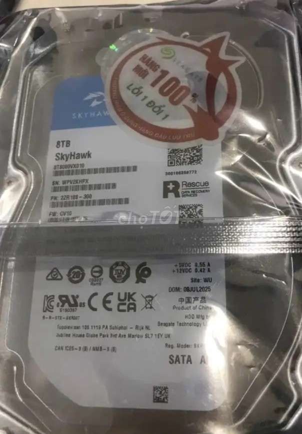 Ổ cứng HDD Seagate SkyHawk ST8000VX010. Mua bán Linh kiện (RAM, Card...) tại Thành phố Thủ Đức Tp Hồ Chí Minh được đăng bởi Shop Cam và Thẻ hình 1