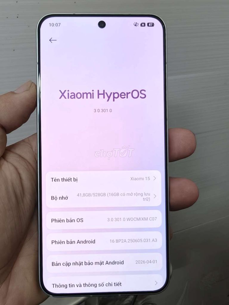 Xiaomi 15 528GB Xanh chính hãng. Mua bán Điện thoại tại Thị xã Tân Uyên Bình Dương được đăng bởi phong hình 1