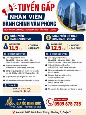 *** NHÂN VIÊN HÀNH CHÍNH VĂN PHÒNG