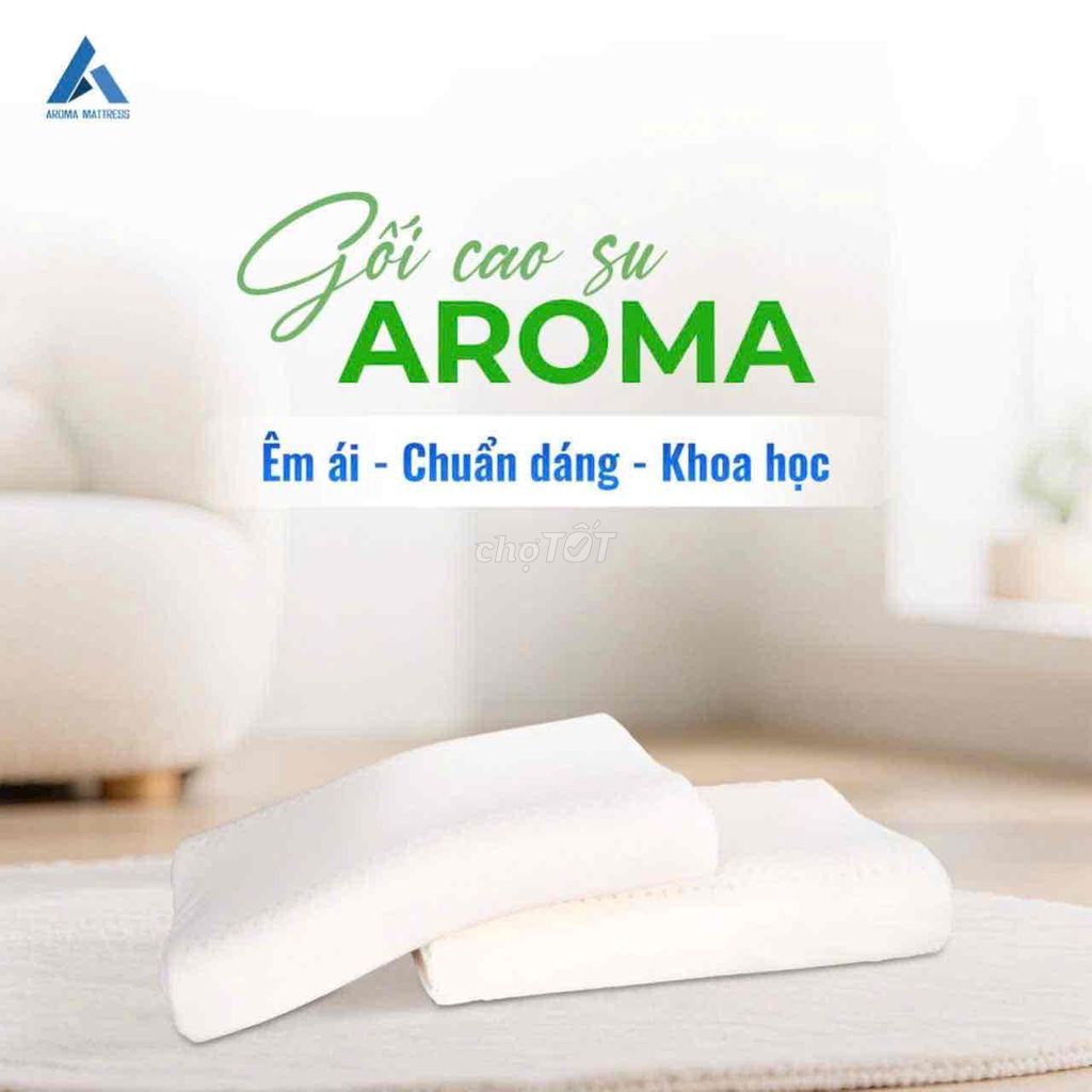 GỐI NẰM CAO SU THIÊN NHIÊN AROMA LATEX. Mua bán Giường, chăn ga gối nệm tại Thành phố Long Xuyên An Giang được đăng bởi Nệm Giá Kho Mỹ Xuyên hình 1