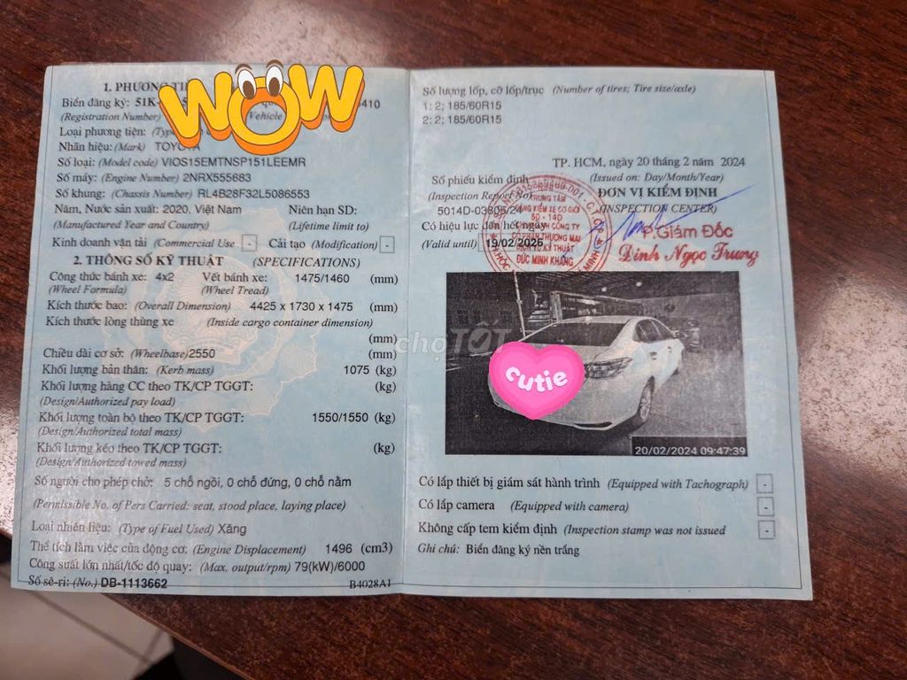 Toyota Vios 2020 1.5E MT - 36000 km. Mua bán Ô tô tại Huyện Củ Chi Tp Hồ Chí Minh được đăng bởi Huỳnh Duy hình 15