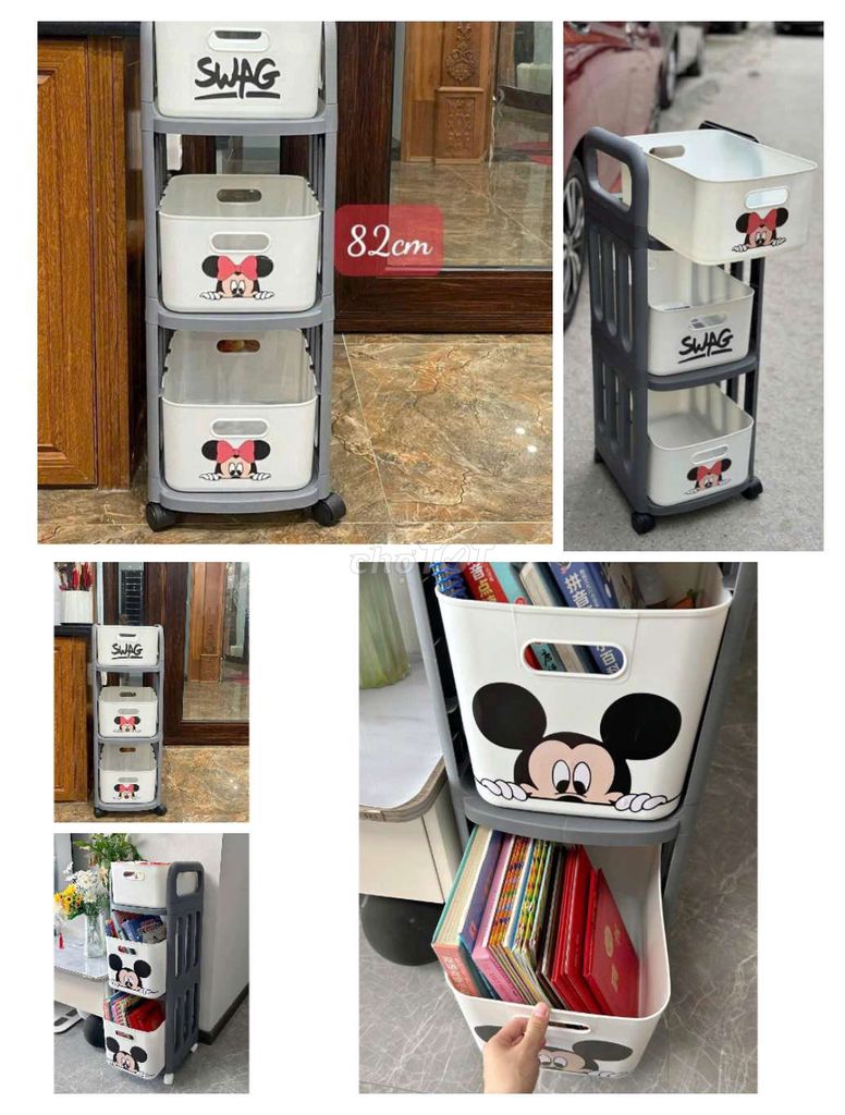 Kệ nhựa mickey 3tầng 260k