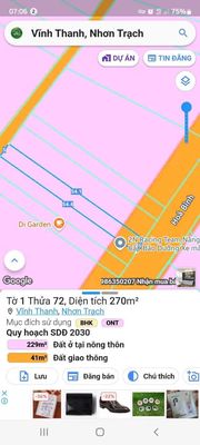 MT đường Hoà Bình xã Vĩnh Thanh. Mua bán đất tại Huyện Nhơn Trạch Đồng Nai được đăng bởi Hà Thanh Tùng