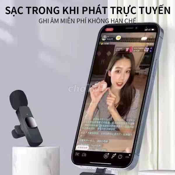 Micrô kẹp không dây  K9 2.4G, Micrô không dây đa h