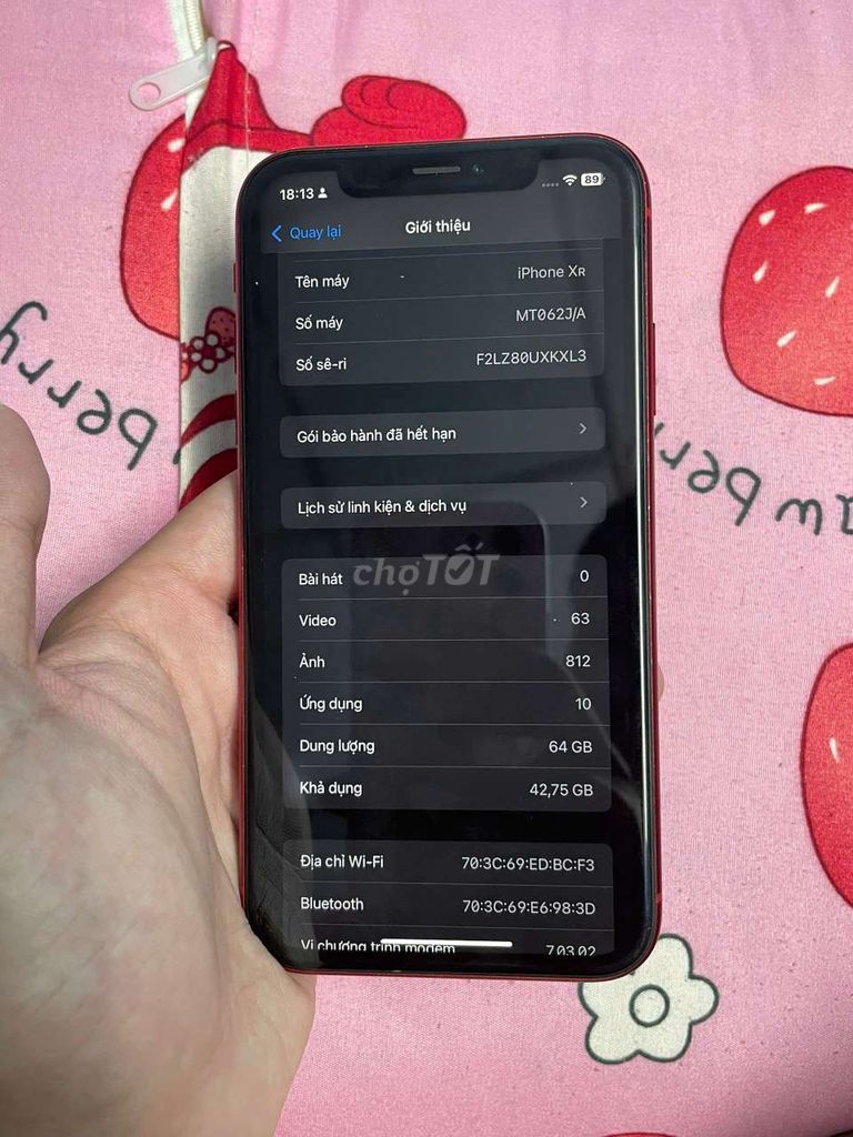 Apple iPhone XR 64GB Đỏ. Mua bán Điện thoại tại Quận 12 Tp Hồ Chí Minh được đăng bởi Thị Linh Nguyễn hình 1