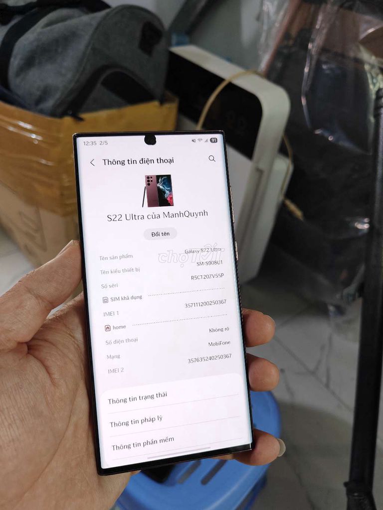 Samsung S22 Ultra 512GB Nâu Mỹ. Mua bán Điện thoại tại Quận 5 Tp Hồ Chí Minh được đăng bởi ManhQuynh hình 1