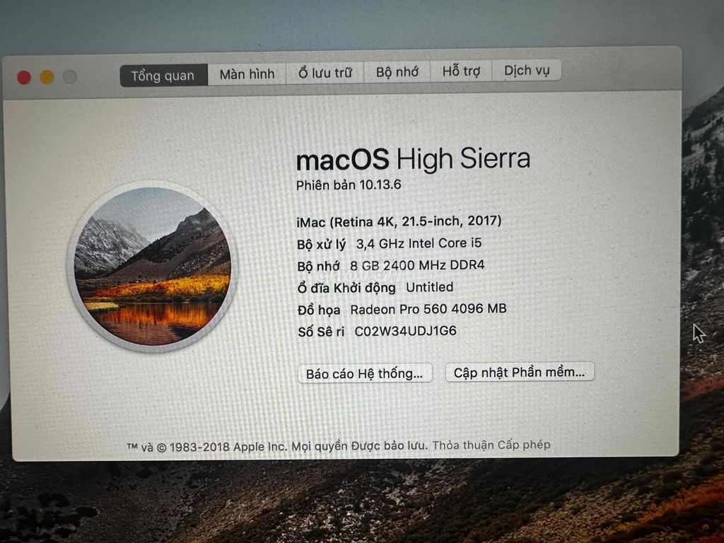 Apple iMac Retina 4K 2017 i5 8GB/1TB. Mua bán Máy tính để bàn tại Thành phố Thủ Đức Tp Hồ Chí Minh được đăng bởi khang hình 1