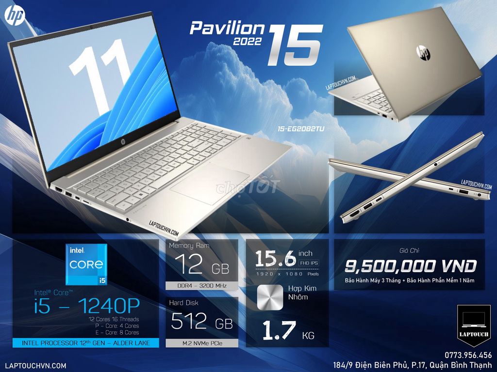 HP Pavilion 15 2022. Mua bán Laptop tại Quận Bình Thạnh Tp Hồ Chí Minh được đăng bởi Cửa Hàng Máy Tính Laptouch VN hình 1