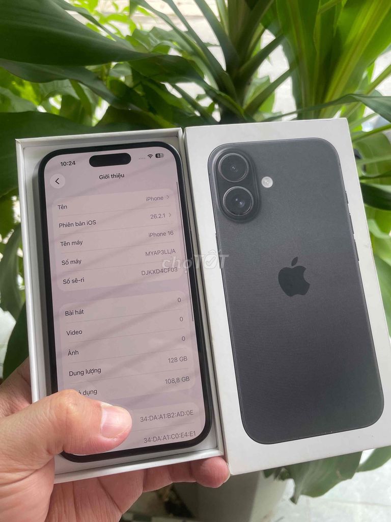 iPhone 16 128GB Đen Lock Mới. Mua bán Điện thoại tại Thành phố Biên Hòa Đồng Nai được đăng bởi Thạch Lê hình 1