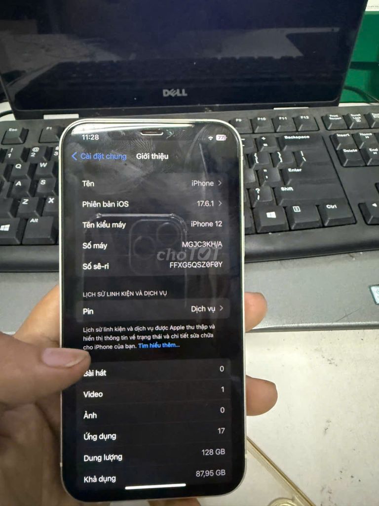 iphon 12 trắng ngọc trinh 128g quốc tế