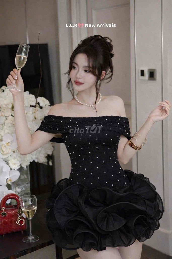 Đầm dạ hội Nữ Vải voan Đen size S. Mua bán Quần áo tại Thành phố Lạng Sơn Lạng Sơn được đăng bởi Anh Phạm hình 1