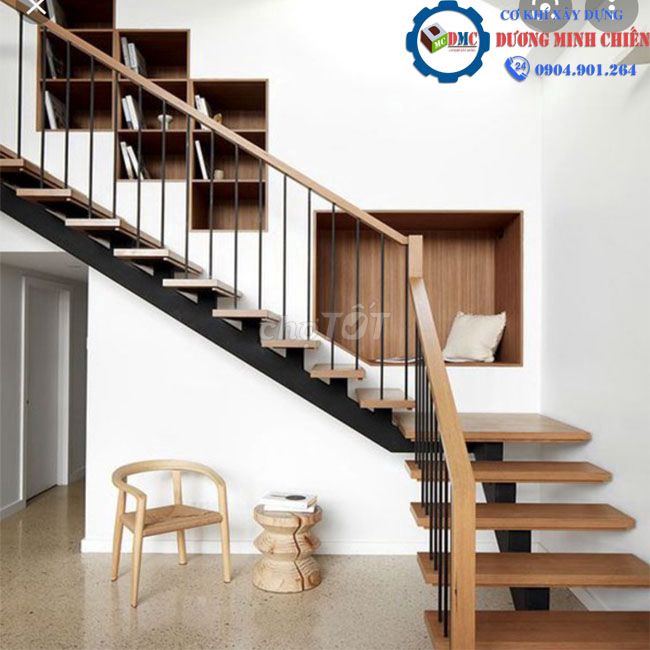 Cầu thang sắt trong nhà đẹp - 2021