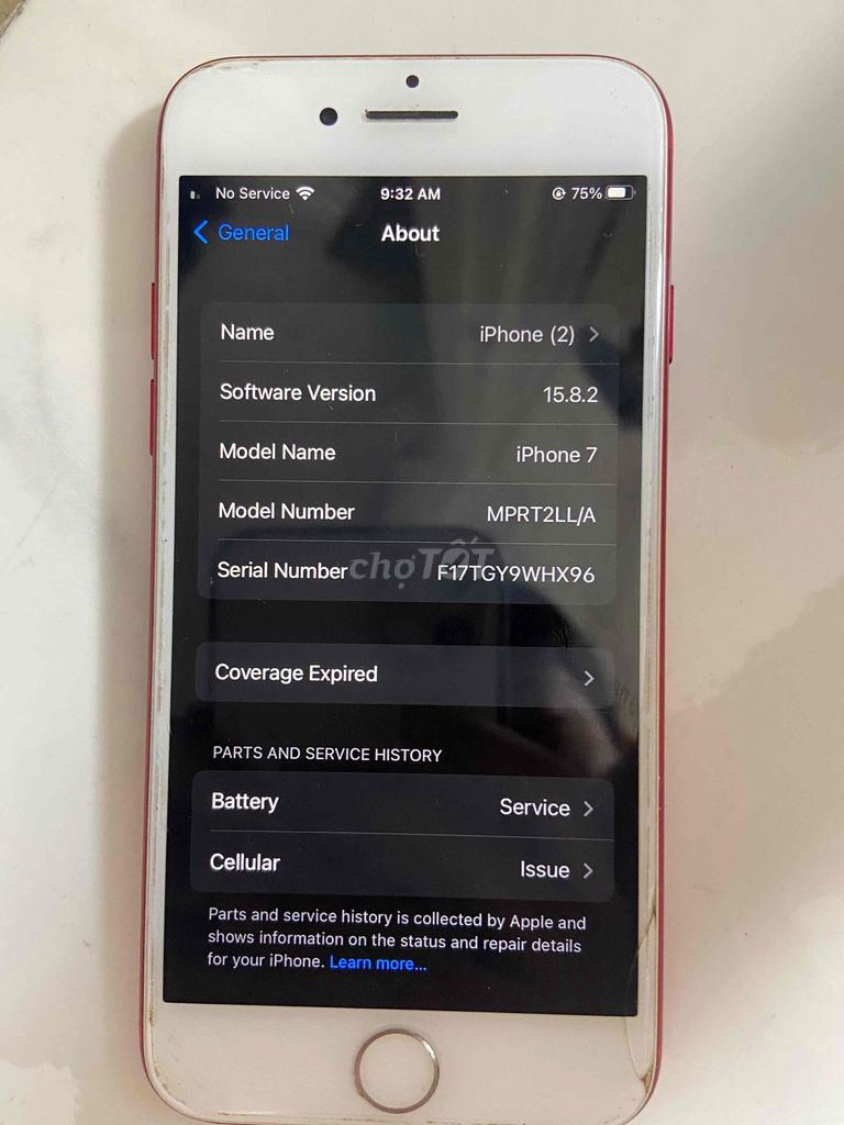 Apple iPhone 7 128GB Đỏ 58% pin Lỗi imei. Mua bán Điện thoại tại Thành phố Thủ Đức Tp Hồ Chí Minh được đăng bởi Nguyễn Anh Hiển hình 1