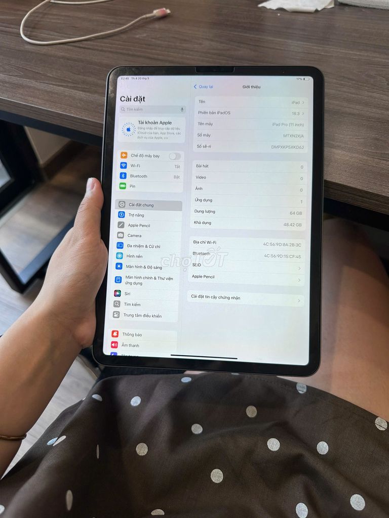 Apple iPad Pro 11 inch 64GB. Mua bán Máy tính bảng tại Quận Ninh Kiều Cần Thơ được đăng bởi MrThuc hình 1