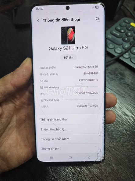 Samsung Galaxy S21 Ultra 5G 128GB Đen. Mua bán Điện thoại tại Quận 1 Tp Hồ Chí Minh được đăng bởi Hội Đồ Điện Tử hình 1