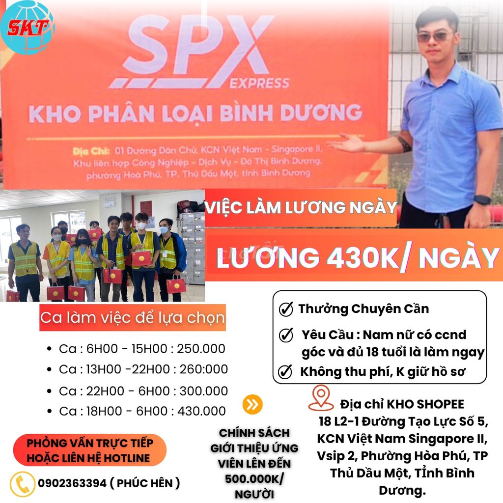 VSIP 2 TDM - Nhân viên kho hàng Shopee Lương Ngày