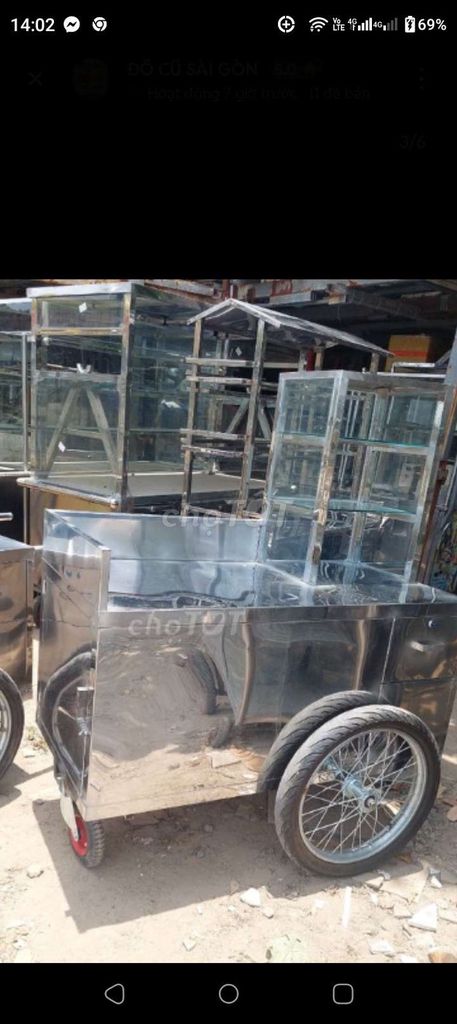 Xe đẩy bán hàng Inox Bạc 1m6 đã sử dụng. Mua bán Đồ chuyên dụng, Giống nuôi trồng tại Quận 6 Tp Hồ Chí Minh được đăng bởi Ken Mr hình 1