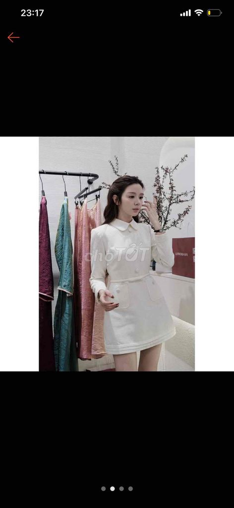 Váy nữ dạ dài tay màu trắng. Mua bán Quần áo tại Quận Hồng Bàng Hải Phòng được đăng bởi Nguyễn T Phương Thảo hình 1