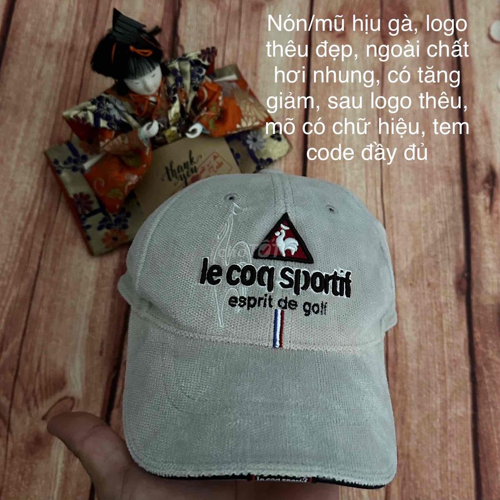 Nón mũ hiệu Gà,thêu tất cả,tem code đầy đủ,9 hãng