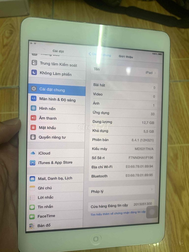 Cần bán iPad MINI1 16G Youtube mượt pin lâu. Mua bán Máy tính bảng tại Quận Phú Nhuận Tp Hồ Chí Minh được đăng bởi Bi Apple hình 1