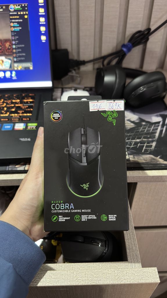 Chuột Raer Cobra có dây Còn bảo hành chính hãng