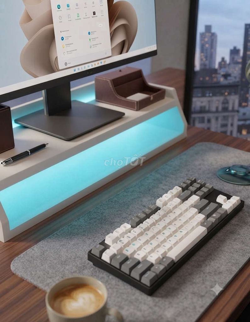 Thanh ly Kệ màn hình Gỗ MDF Trắng Đèn LED. Mua bán Tủ, kệ gia đình tại Quận 4 Tp Hồ Chí Minh được đăng bởi Lê Tuấn hình 1