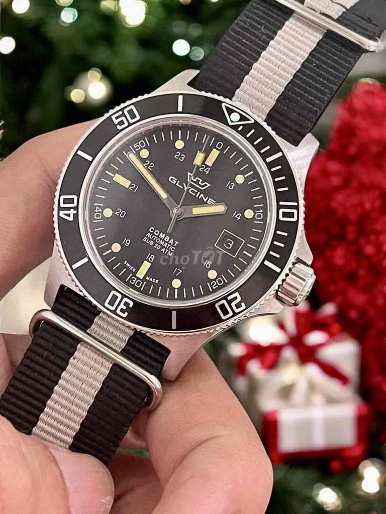 GLYCINE Automatic Quân Đội Chính Hãng Thuỵ Sĩ