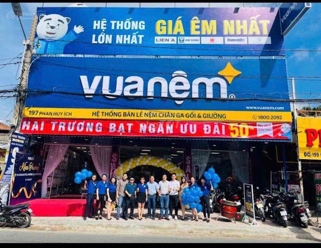 CHO THUÊ MẶT BẰNG VỊ TRÍ ĐẸP MẶT TIỀN PHAN HUY ÍCH 12X52m,KD ĐÔNG ĐÚC