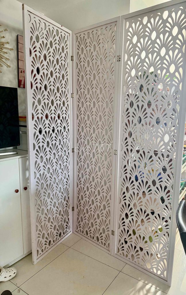 Bình phong Gỗ Trắng 60cm x 200cm. Mua bán Nội thất, đồ gia dụng khác tại Quận 3 Tp Hồ Chí Minh được đăng bởi Trương Thị Ái Vân hình 1