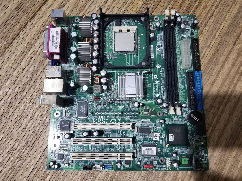 Bo mạch chủ MSI MS-6577 socket 478. Mua bán Linh kiện (RAM, Card...) tại Thành phố Dĩ An Bình Dương được đăng bởi Linh Van hình 1