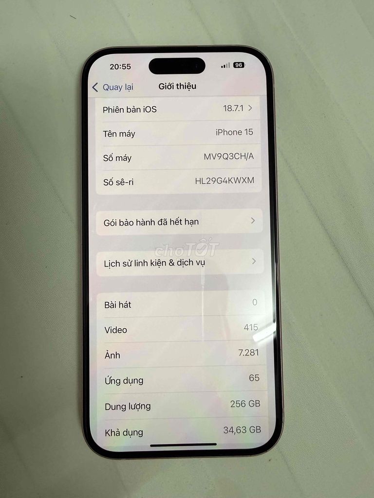 IP 15 256gb 2 sim vật lý. Mua bán Điện thoại tại Thành phố Bắc Giang Bắc Giang được đăng bởi A hình 1