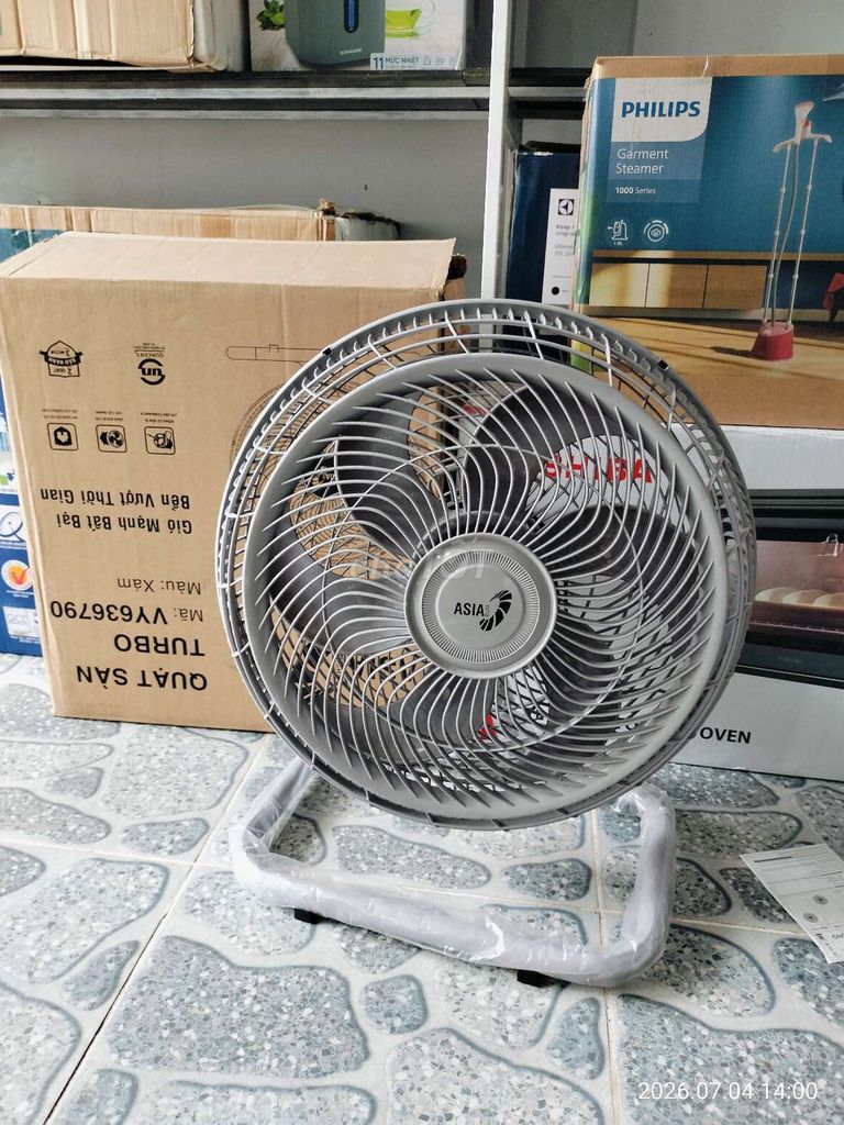 Quạt sàn ASIA TURBO VY636790 Xám. Mua bán Quạt tại Quận Cẩm Lệ Đà Nẵng được đăng bởi Điện Máy Thái Hiền hình 1