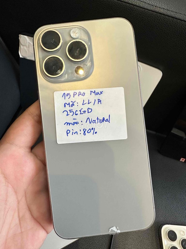 Apple iPhone 15 Pro Max 256GB Natural 80%. Mua bán Điện thoại tại Quận Bình Thạnh Tp Hồ Chí Minh được đăng bởi Hao Ngoc LE hình 1