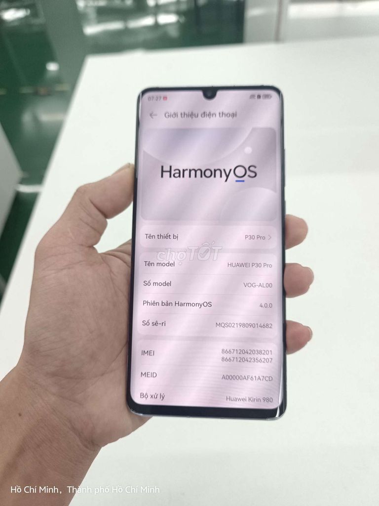 Huawei P30 Pro 128GB AMOLED Kirin 980. Mua bán Điện thoại tại Thành phố Thủ Đức Tp Hồ Chí Minh được đăng bởi hoàng thạch hình 1