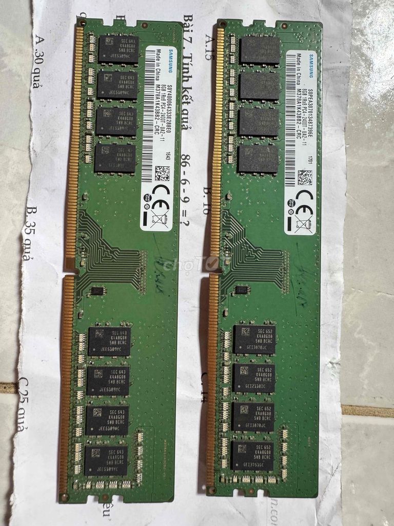 RAM Samsung DDR4 8GB Nguyên zin. Mua bán Linh kiện (RAM, Card...) tại Huyện Diễn Châu Nghệ An được đăng bởi Trường hình 1