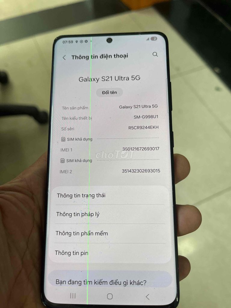 Samsung Galaxy S21 Ultra 5G 128GB Đen-No Fix giá. Mua bán Điện thoại tại Huyện Hóc Môn Tp Hồ Chí Minh được đăng bởi Hải hình 1