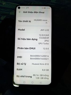 Cần bán Huawei Nova 7i