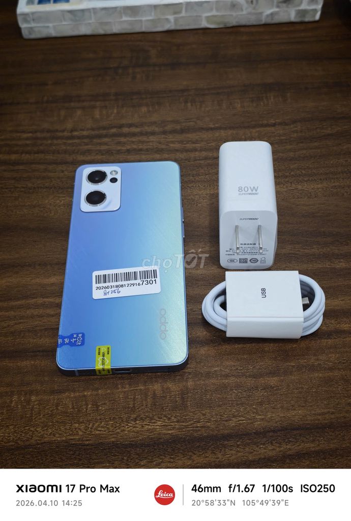 Oppo Reno 7 5G 8/256 Xanh sạc 80w vooc có ship COD. Mua bán Điện thoại tại Quận Ba Đình Hà Nội được đăng bởi Android Top hình 1