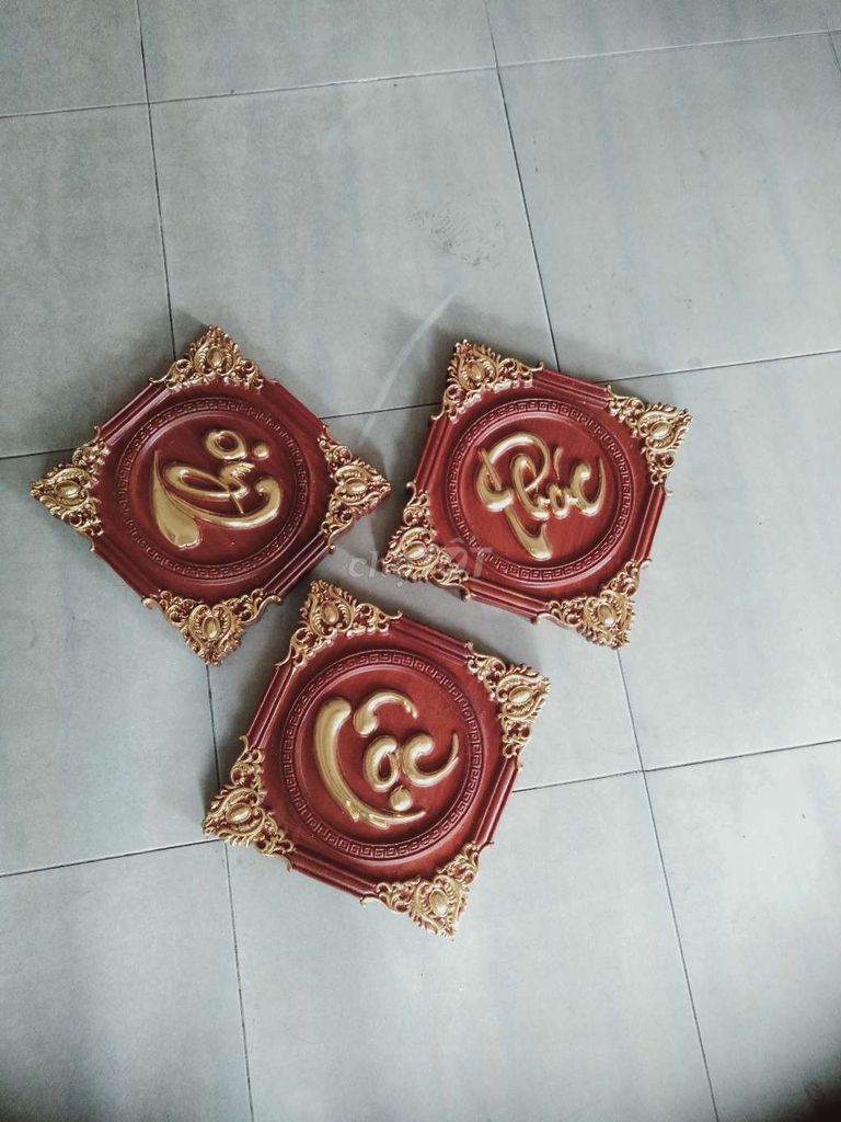 Tranh trang trí Giác vàng Phúc Lộc Thọ. Mua bán Đồ sưu tầm, đồ cổ tại Quận Liên Chiểu Đà Nẵng được đăng bởi anh nam hình 1