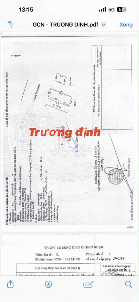 bán nhà cấp 4 mặt tiền trương định