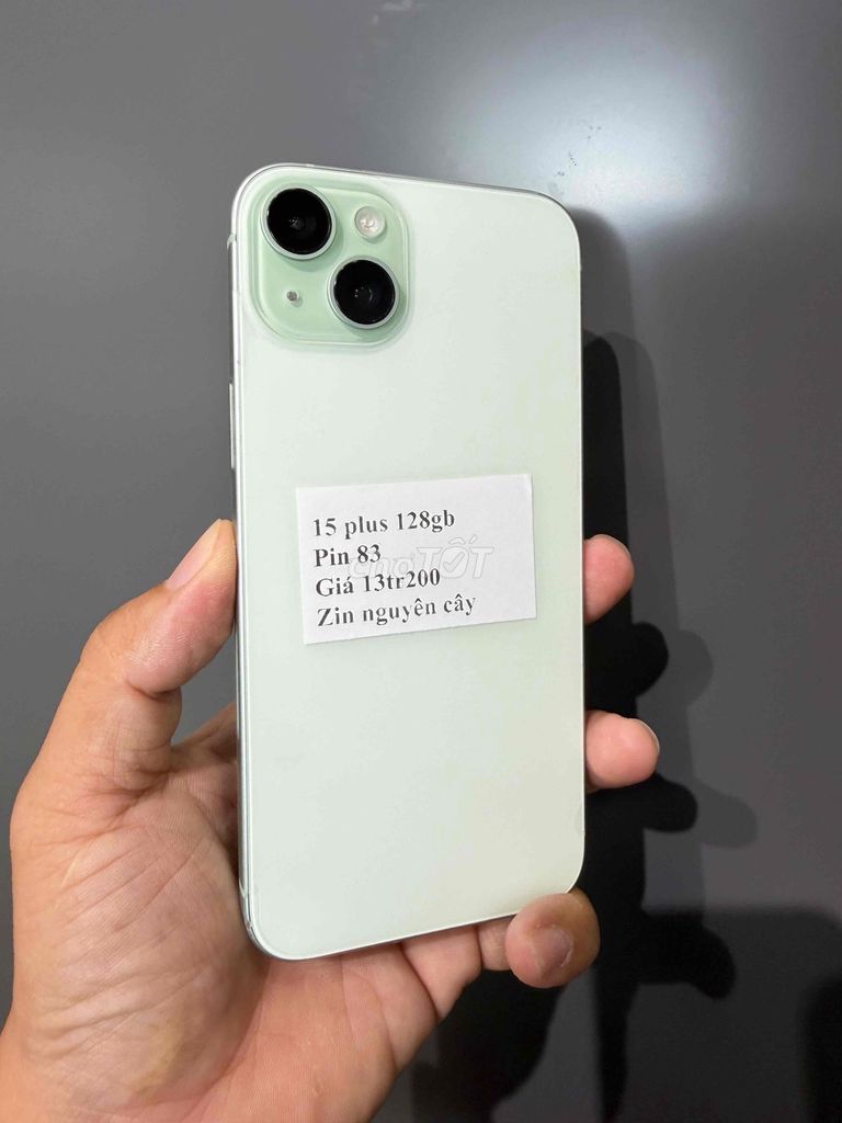 Apple iPhone 15 Plus 128GB Xanh lá 83%. Mua bán Điện thoại tại Thành phố Trà Vinh Trà Vinh được đăng bởi vantron 1995 hình 1