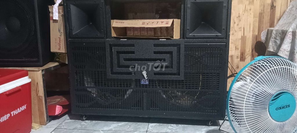 Vỏ loa kéo 2 bass 40 kèn 750 Đen. Mua bán Tivi, Âm thanh tại Thị xã Bến Cát Bình Dương được đăng bởi anh hình 1