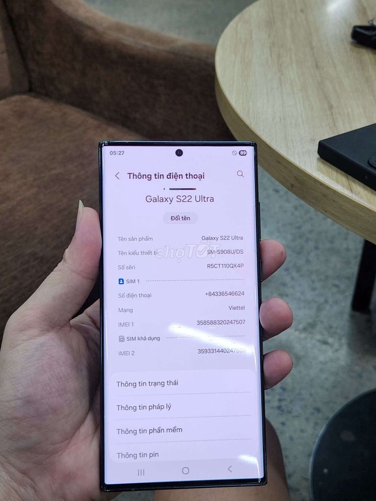 Samsung Galaxy S22 Ultra 128GB Xanh Mỹ. Mua bán Điện thoại tại Huyện Việt Yên Bắc Giang được đăng bởi Hùng Lê thanh hình 1