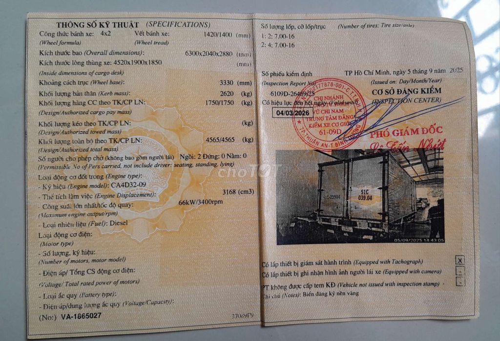 Vinaxuki đời 2011,tải1.8 tấn🌹💓🌹. Mua bán Xe tải, xe ben tại Thành phố Dĩ An Bình Dương được đăng bởi Cô Thắm hình 6