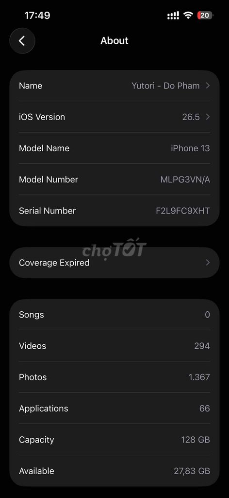 Apple iPhone 13 128GB VNA. Mua bán Điện thoại tại Quận Hải Châu Đà Nẵng được đăng bởi Pham Do hình 1