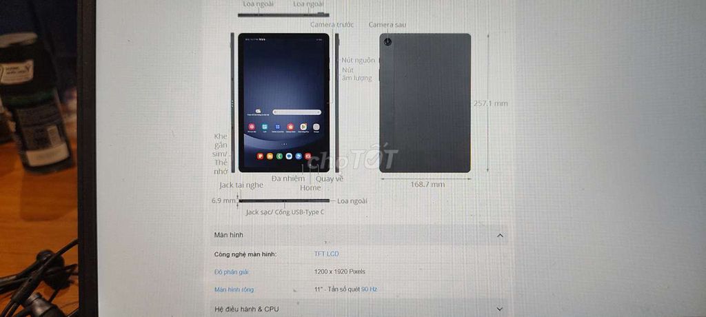 Samsung Tab A9+ 5G Xám Đã sử dụng. Mua bán Máy tính bảng tại Thành phố Thuận An Bình Dương được đăng bởi Phuc Nguyen hình 1