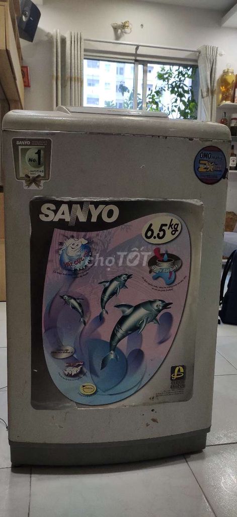 Máy giặt Sanyo 6.5kg Trắng xám cũ. Mua bán Máy giặt tại Huyện Bình Chánh Tp Hồ Chí Minh được đăng bởi Lê Văn Tèo hình 1