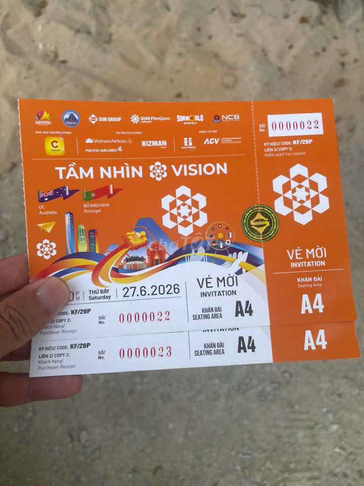 Vé pháo hoa Khán đài A4 27/06/2026. Du lịch tại Quận Sơn Trà Đà Nẵng được đăng bởi Quang Ngọc hình 1